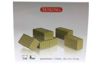 Квадратные тюки, 6 шт. / Square bales, 6 pcs. - 66x 35x 25 mm