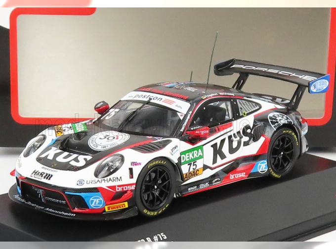 PORSCHE 911 991 Gt3 R Team Kus 75 Bernhard N75 Adac Gt Masters (2021) C.Engelhart - T.Preining, White Black Red