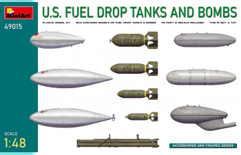 Сборная модель Military U.S. Fuel Drop Tanks And Bomb