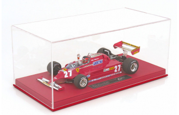 FERRARI F1 126ck N 27 Winner Monaco Gp (with Pilot Figure) (1981) G.Villeneuve - Con Vetrina - With Showcase, Red