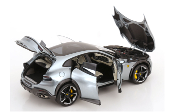 FERRARI Purosangue Suv Panoramic Roof (2022) - Polyfoam Packaging, Grigio Titanio - Grey