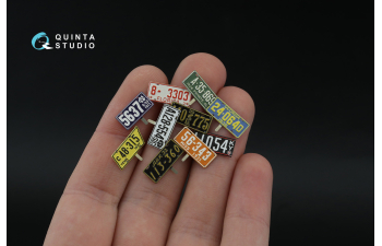 3D Декаль Автомобильные номера США, юго-восточные штаты, 1910-1940 (для всех моделей) (на метал. основании)