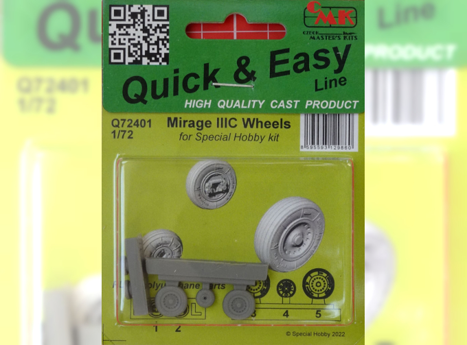 Mirage IIIC Wheels / for Special Hobby kit