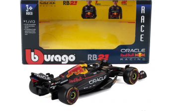 RED BULL F1 - Set 12x - Espositore - Display Stand - Rb21 Team Oracle Red Bull Racing №1 Season (2025) Max Verstappen + №22 Yuki Tsunoda, Blue Yellow Red