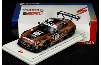 MERCEDES-BENZ Amg Gt3 Evo 6.2l V8 Team Almanar Getspeed Racing №777 Winner Gold Class 24h Spa (2024) Al Faisal Al Zubair - Dominik Baumann - Philip Ellis - Mikael Grenier, Brown Black