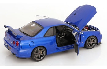 NISSAN Skyline GT-R R34 V-Spec II with OEM-rims (2001), blue metallic