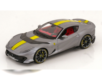 FERRARI 812 Competizione (2021), Grigio Coburn Yellow - Grey Met