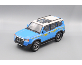 TOYOTA Land Cruiser 250 (Prado) ,бело-голубой, 21 см.