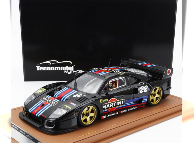 FERRARI F40 Lm Martini Racing N 22 Racing (1996) - Gold Wheels, Black