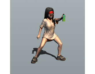 Фигура Граффити 10 (масштаб 1:24), окрашенная