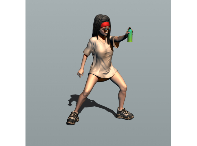 Фигура Граффити 10 (масштаб 1:24), окрашенная