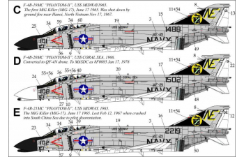 Декаль для F-4B Phantom VF-21/VF-84/VF-103