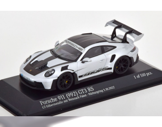 PORSCHE 911 (992) GT3 RS Nuerburgring Lap (2022), silver black