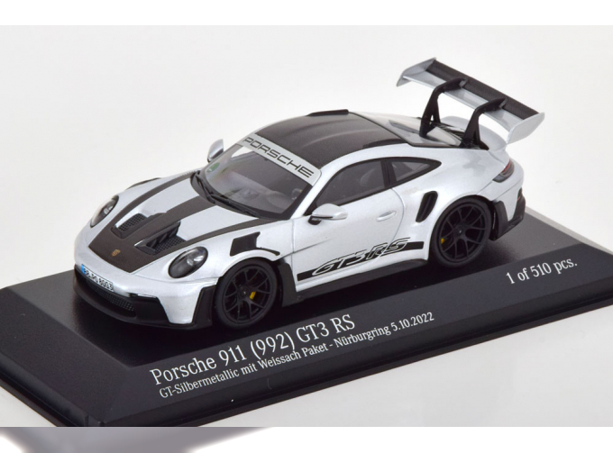 PORSCHE 911 (992) GT3 RS Nuerburgring Lap (2022), silver black