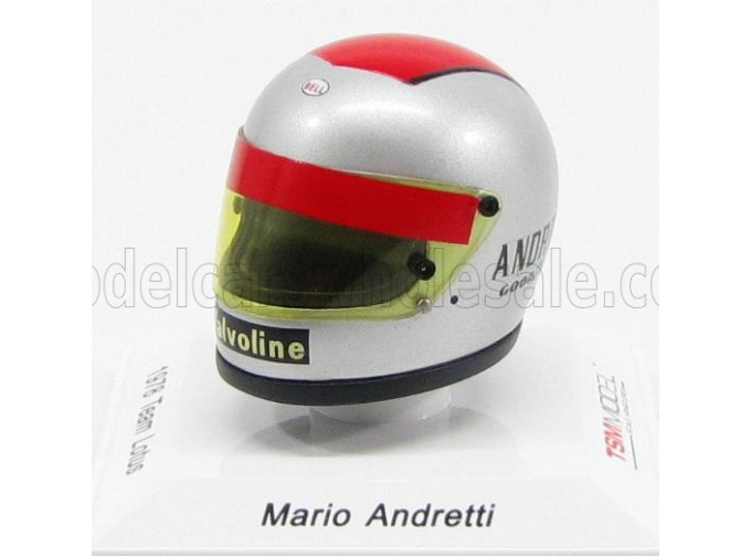 BELL HELMET F1 Team Lotus (1978) Mario Andretti - Visiera Gialla, Silver Red