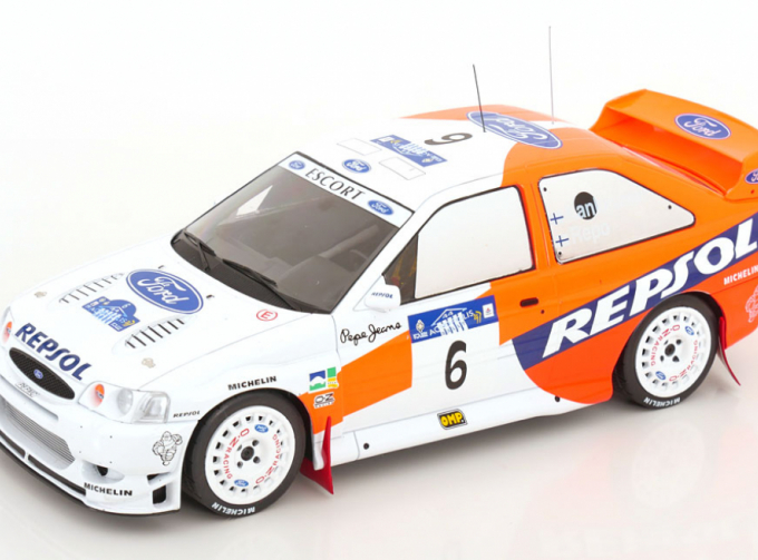 FORD ENGLAND Escort Wrc Team Ford Repsol Motor Company №6 2nd Rally Acropolis (1997) Juha Kankkunen - Juha Repo, White Orange