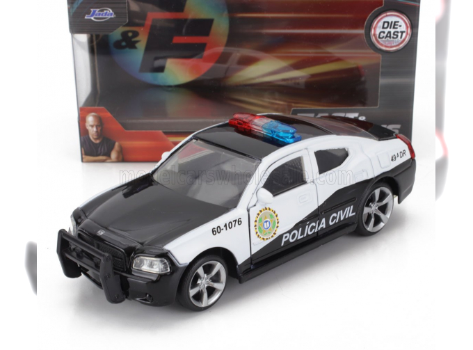 DODGE Charger Srt8 Police Policia Civil (2006) - Fast & Furious, Black White