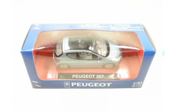 PEUGEOT 207, Городские 1:43, серо-голубой