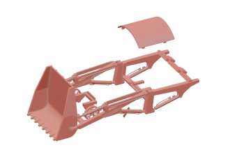 Сборная модель Погрузчик Фронтально Перекидной ПФП-2 на базе гусеничного трактора Т-150