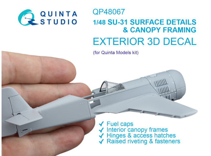 3D Декаль Экстерьер и переплет остекления для Су-31 (Quinta Models)