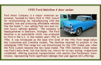 FORD Mainline 4х дверный седан (1955),сине-белый