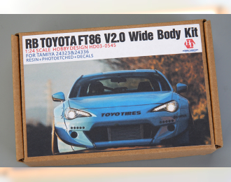 1/24 RB Toyota FT86 V2.0 Wide Body Kit Detail-up Set For Tamiya 24323&24336 (Resin+PE+Decals+Metal Wheels+Metal parts)