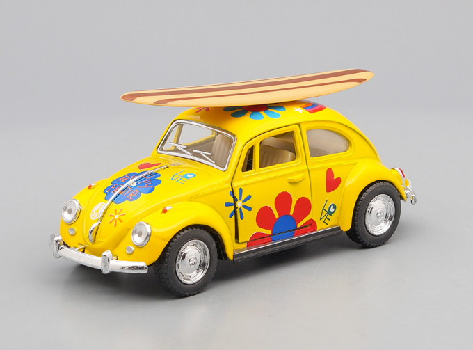 VOLKSWAGEN Classical Beetle Peace and Love Surfboard (1967), yellow