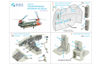 3D Декаль интерьера кабины CH-47A (Трубач)