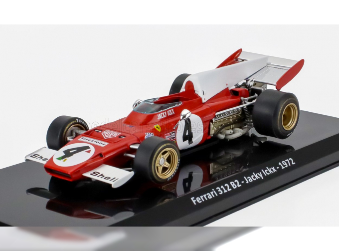 FERRARI F1 312B2 №4 Season (1972) Jacky Ickx - Con Vetrina - With Showcase, Red White