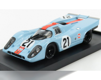 PORSCHE 917k Scuderia Jwa Gulf N21 24h Le Mans (1970) Rodriguez - Kinnunen, Light Blue Orange