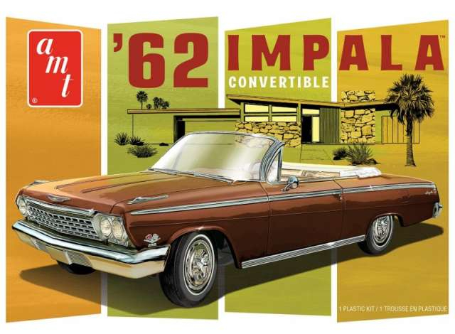 Сборная модель Chevrolet Impala Convertible, plastic modelkit 1962