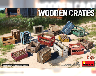 Сборная модель деревянные ящики Wooden Crates