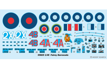 Сборная модель Бомбардировщик-торпедоносец Royal Navy Fairey Barracuda Mk. II