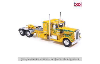 PETERBILT 350 Tractor Truck 3-assi (1952), yellow with green flames