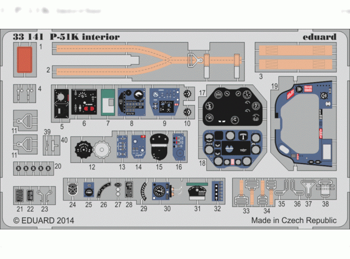 Фототравление P-51K interior S. A.