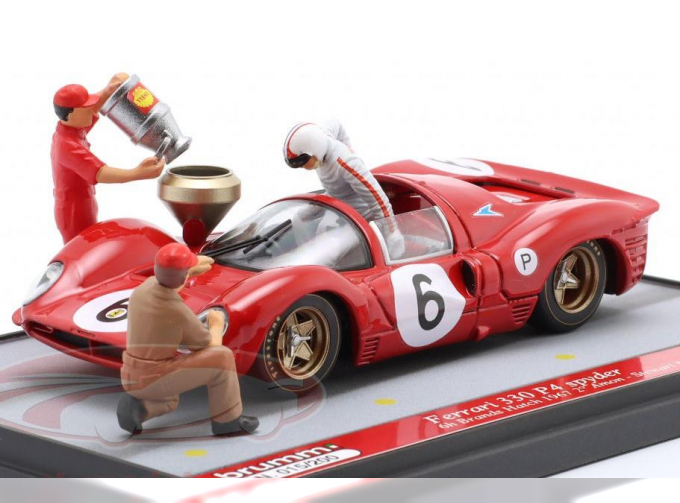 FERRARI 330 P4 2nd 6h Brands Hatch 1967 (Ferrari = Constructors' World Champion for sports car prototypes) Chris Amon, Jackie Stewart (1967)