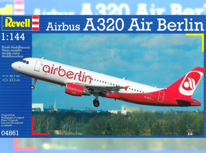 Сборная модель Пассажирский самолет Airbus A320 Air Berlin