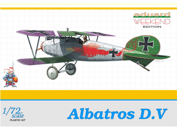 Сборная модель Самолет-биплан Albatros D. V