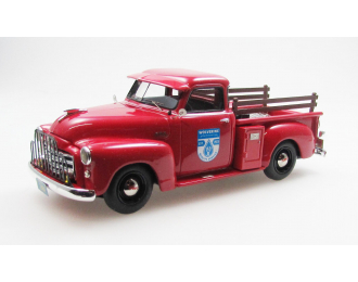 GMC Серии 100 5ти оконный пикап коммунальных служб (1953), красный