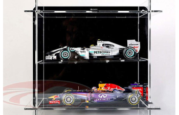 Акриловая витрина для 2 моделей автомобилей, черный