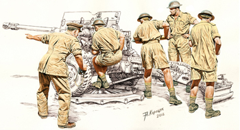 Сборная модель Pheasant' 17/25 pdr Anti-tank Gun Crew Set (Tunisia, Sicily&Italy)