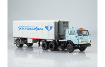 Камский грузовик 54112 с полуприцепом Alka-N13CH Главмежавтотранс, голубой / серый