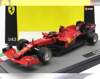 FERRARI F1 Sf21 Team Scuderia Ferrari Mission Winnow N55 Season (2021) Carlos Sainz Jr. - Con Pilota E Vetrina - With Pilot And Showcase, Red