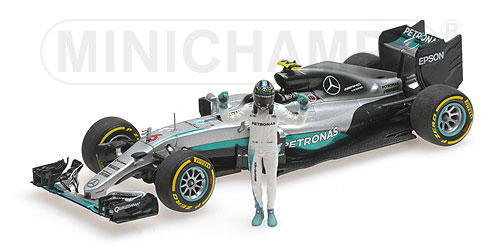 MERCEDES AMG PETRONAS F1 TEAM - F1 W07 HYBRID - ROSBERG - WORLD CHAMPION 2016 - W/ FIGURINE