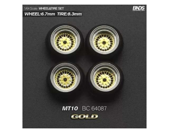 Alloy Wheel & Rim set, gold/chrome