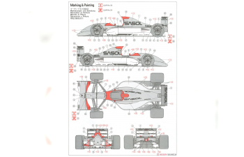 Сборная модель JORDAN F1 Yamaha Ox99 192 №32 Season (1992) Stefano Modena