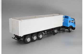 MERCEDES-BENZ 2050 V8 SK Rear Tipper Semi Trailer, blue / grey