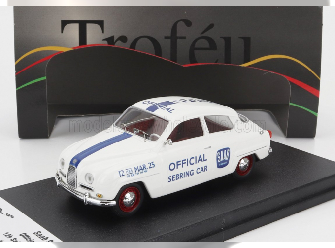 SAAB 96 Official Car 12h Sebring (1961), White Blue