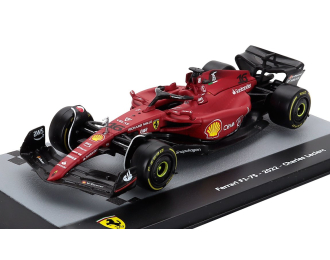 FERRARI F1-75 Scuderia Ferrari №16 Season (2022) Charles Leclerc - Con Vetrina - With Showcase, Red Black