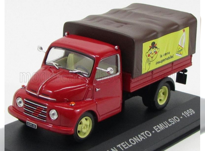 FIAT 615n Truck Telonato Cera Emulsio (1959), Red Brown